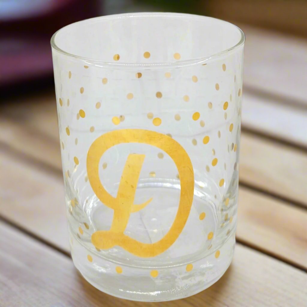 Luminarc Aristocrat 14 ounce Real Gold Monogram Simcart.ca