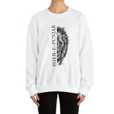 White Sher-E-Punjab Crewneck Sweatshirt