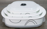 Corelle Coordinates Plastic Storage Set Simple Lines