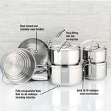 Confederation Stainless Steel Cookware Set, 11-Piece Meyer, Made in Canada