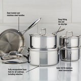 SuperSteel Tri-Ply Clad Stainless Steel 10-Piece Meyer, Made in Canada