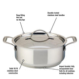 Confederation Stainless Steel 3L Casserole with cover, Made in Canada Meyer