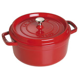 4Qt / 3.8 L Cast Iron Round Cocotte Cherry Staub