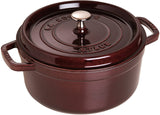 3.8 L Cast Iron Round Cocotte Eggplant - Staub