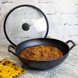 Cast Iron 30cm/4.7L Kadai with lid