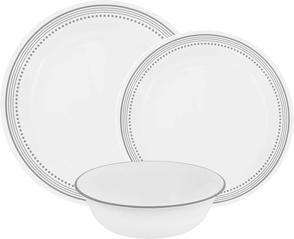 Corelle Mystic Gray 12piece Dinnerware Set, Service for 4 Simcart.ca