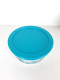 Pyrex 4 Cup Storage Dish- Teal Snowflake