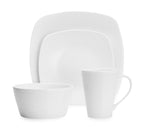 Noritake White on White Swirl 4-Piece Square Place Setting