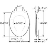 Bemis Elongated Plastic Toilet Seat White