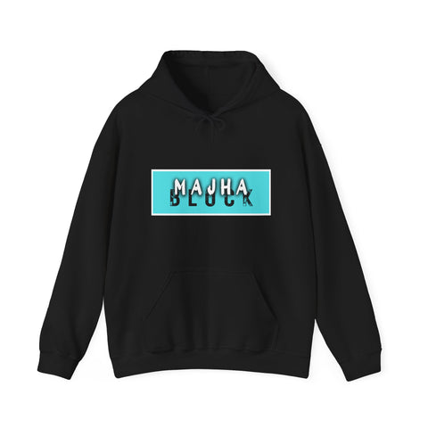 Majha Block Black Hooded Sweatshirt