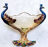 Double Peacock Decoration Bowl