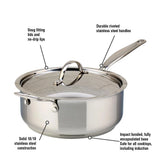 Confederation Stainless Steel 4L Saute Pan with cover Meyer