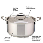 Confederation Stainless Steel 6.5L Dutch Oven with cover, Made in Canada -Meyer