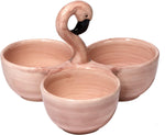 Ceramic 3 Section Server - Flamingo