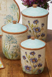 3pc Canister Set- Herb Blossoms