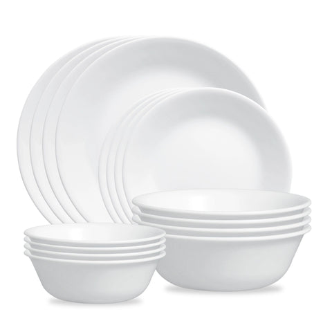 Corelle Winter Frost White 16-piece Dinnerware Set, Service for 4