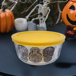 4 Cup Decorated Pyrex Halloween Day of the Dead