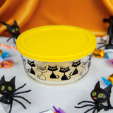 4 Cup Decorated Pyrex Halloween Black Cats