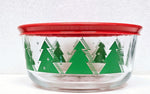 4 Cup Pyrex Storage Dish - Christmas Trees