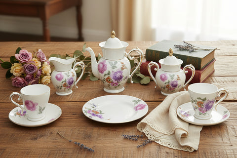 21 piece Bone China Tea Set