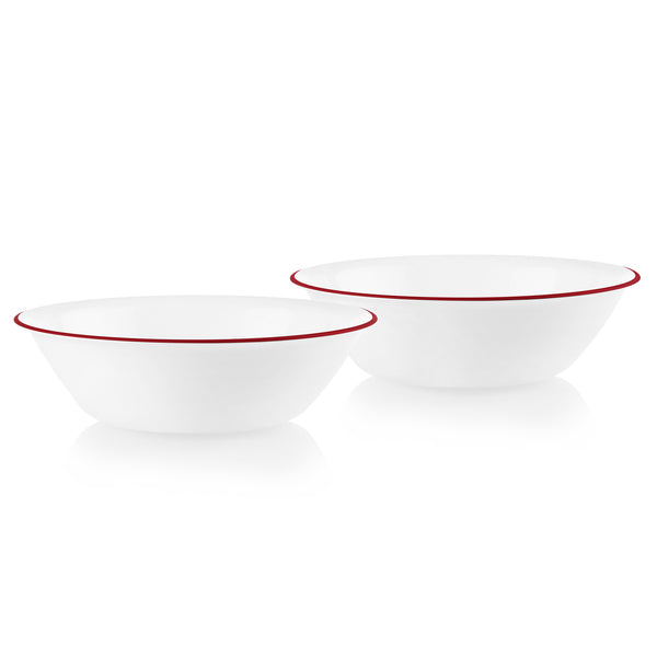 Corelle Radiant Red Banded 2 quart Serving Bowls 2 pack Simcart