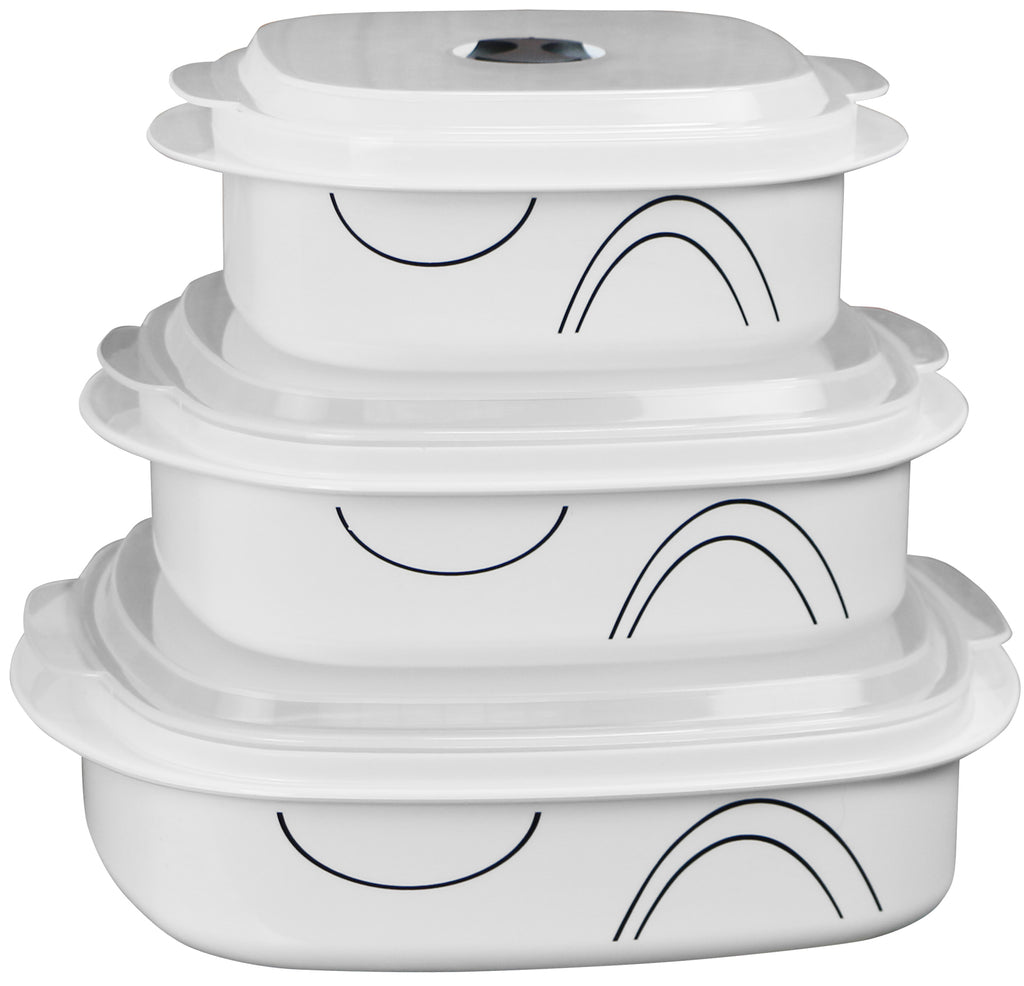 Corelle Storage Corelle Coordinates Plastic Storage Set Simple Lines – Simcart.ca