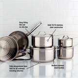 Classic Stainless Steel Cookware Set, 11 Piece - Meyer. Made in Canada
