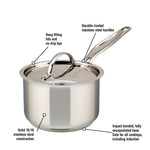 Meyer Confederation Stainless Steel 1.5L Saucepan with cover, Made in Canada