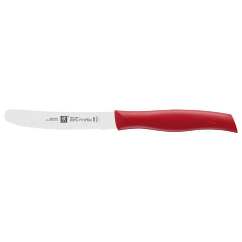 Zwilling Twin Grip 4.5" Serrated Utility Knife Red