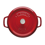 4Qt / 3.8 L Cast Iron Round Cocotte Cherry Staub