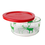 4 Cup Pyrex Storage Dish- Reindeer