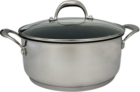 5qt. / 24 cm Stainless Steel Cook Pot with Glass Lid