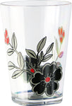Corelle Coordinates 8 oz Acrylic Glass Mandarin Flower Set of 4.