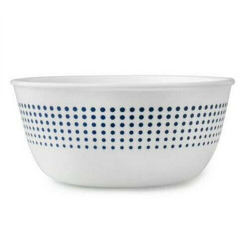 Corelle Bayside Dots Navy 28 ounce Soup Bowl