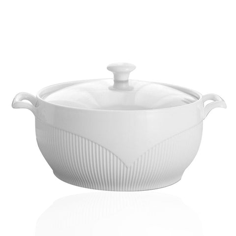 White Ceramic Soup Pot