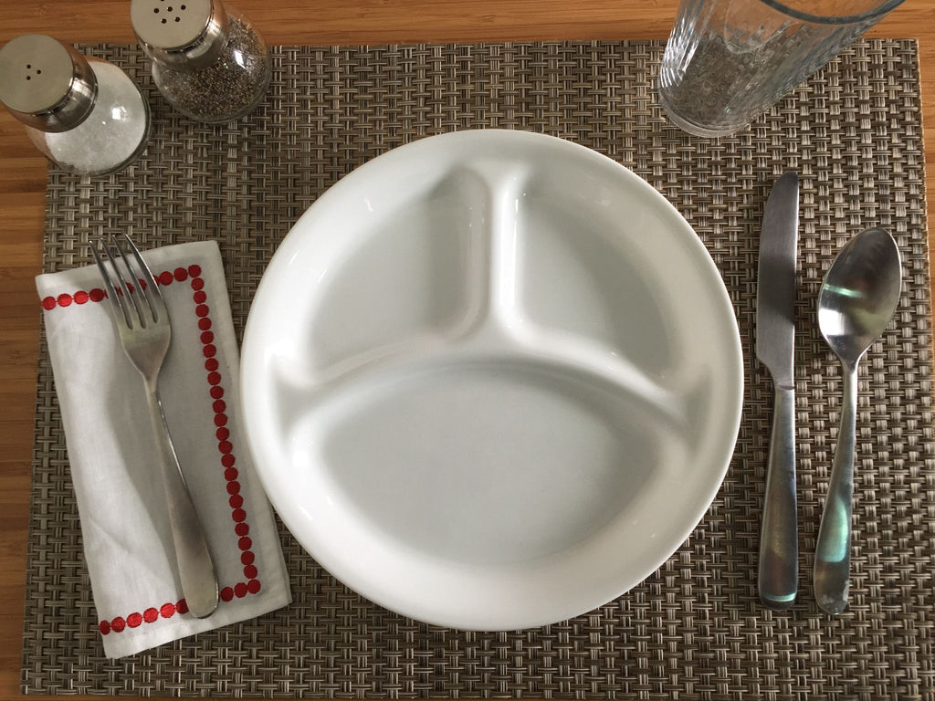 porcelain divided dinner plates