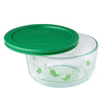 4 Cup Decorated Pyrex Green Birds