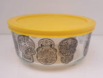 4 Cup Decorated Pyrex Halloween Day of the Dead