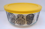 4 Cup Decorated Pyrex Halloween Day of the Dead