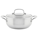 Stainless Steel Casserole with Lid, 4-Quart, Brushed Stainless Steel KitchenAid