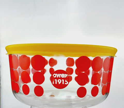 4 Cup Decorated Pyrex 100 Year Anniversary Red