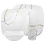 Corelle Sand & Sky 16-piece Square Dinnerware Set