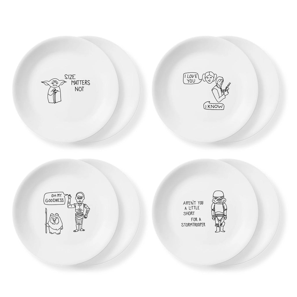 Corelle 6.75 Appetizer Plates Star Wars 8 pack - Starwars –