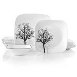 Corelle Timber Shadows 18-piece Dinnerware Set, Service for 6
