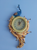 Peacock Wall Clock Resin