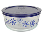 4 Cup Decorated Winter Holiday Blue